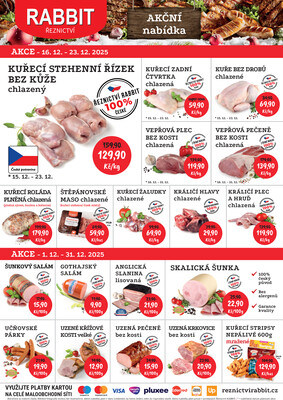 leták RABBIT řeznictví
