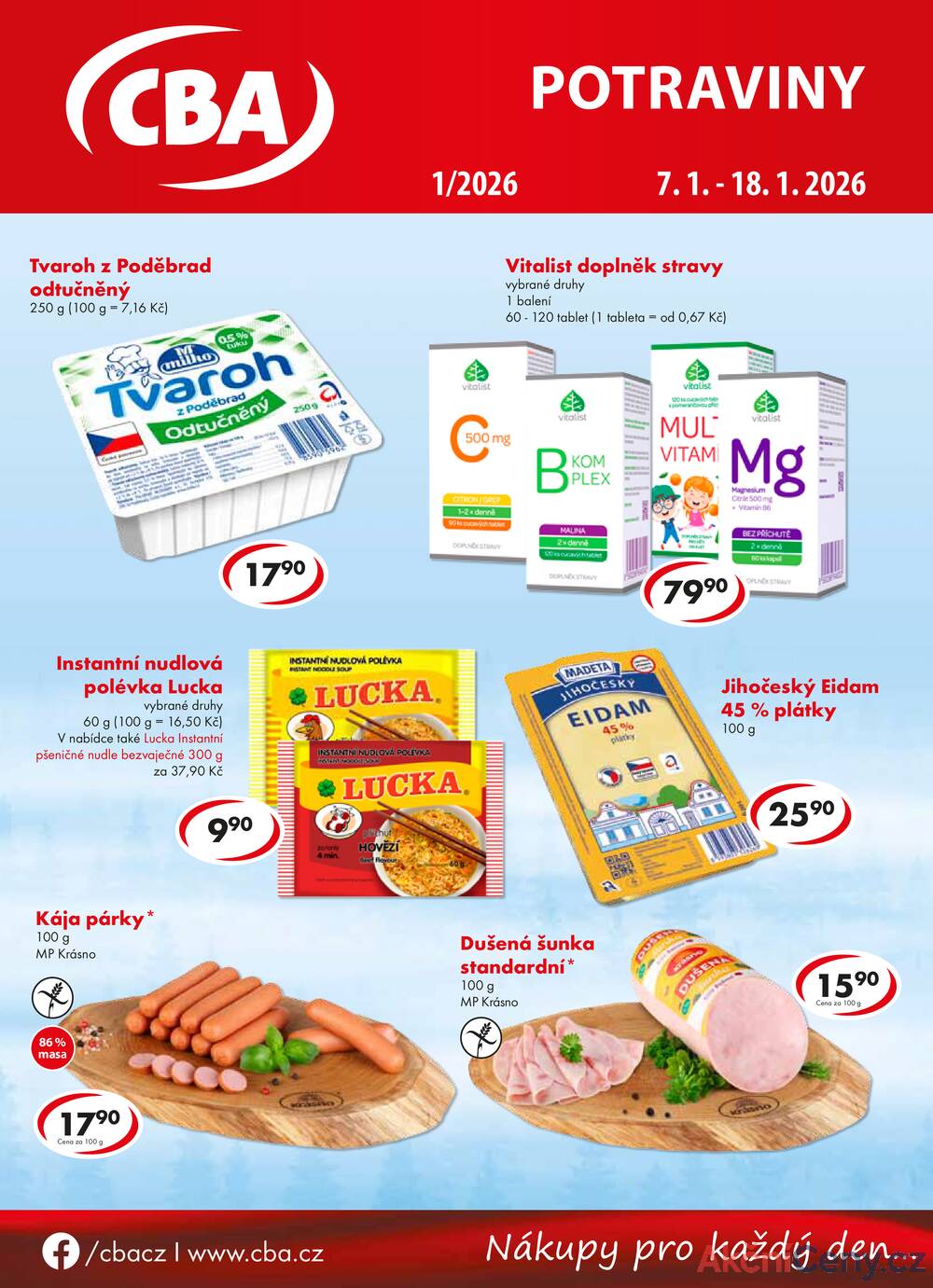 Leták CBA - CBA potraviny od 7.1. do 18.1.2026 - strana 1 Leták CBA - CBA potraviny od 7.1. do 18.1.2026 - strana 1
