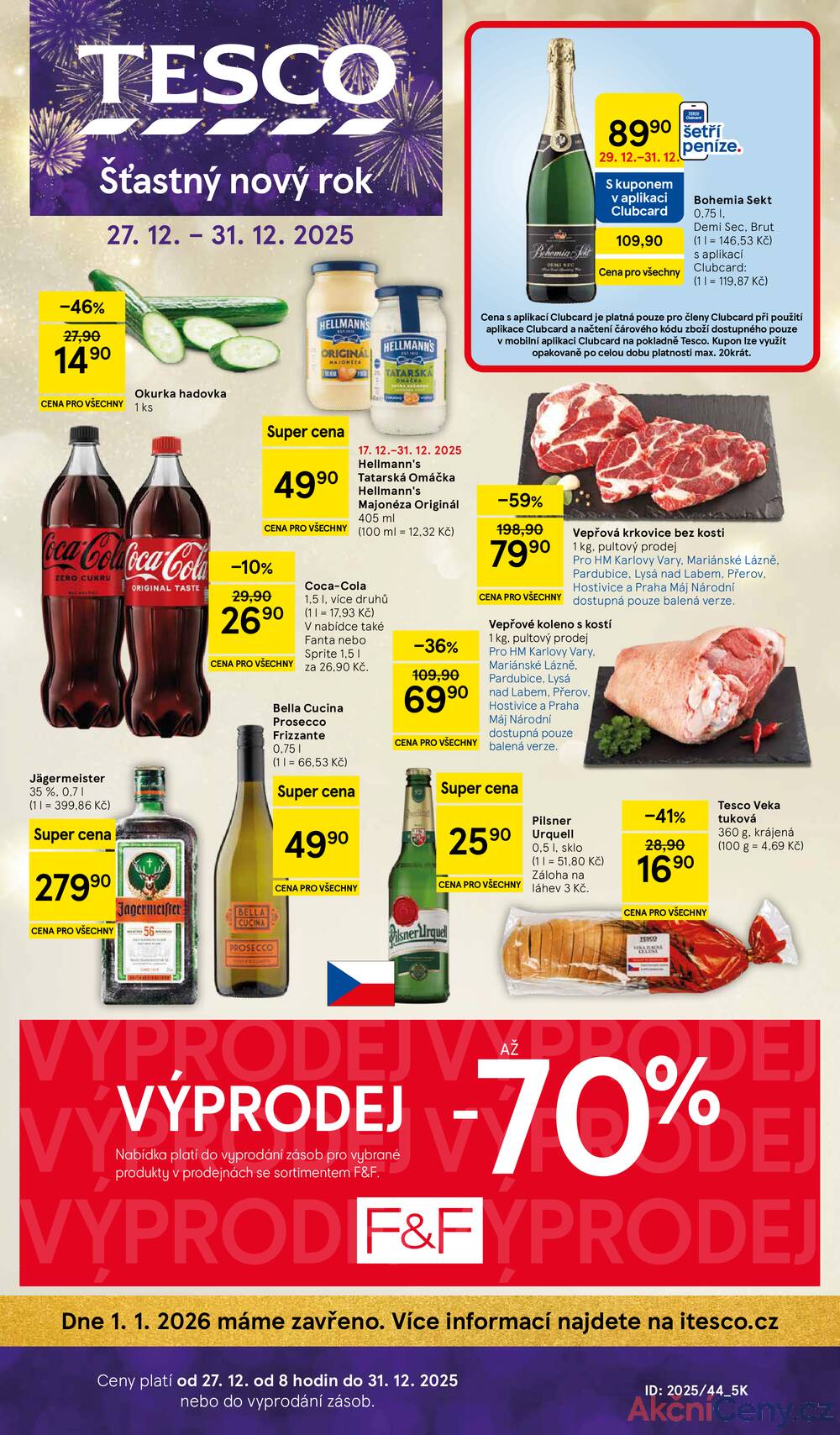 Leták Tesco - Tesco malé hypermarkety od 27.12. do 31.12.2025 - strana 1