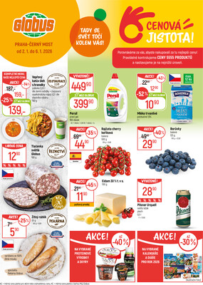 Leták Akční leták Globus 2.1. - 6.1.2026 - Globus Praha - Centrum Černý Most