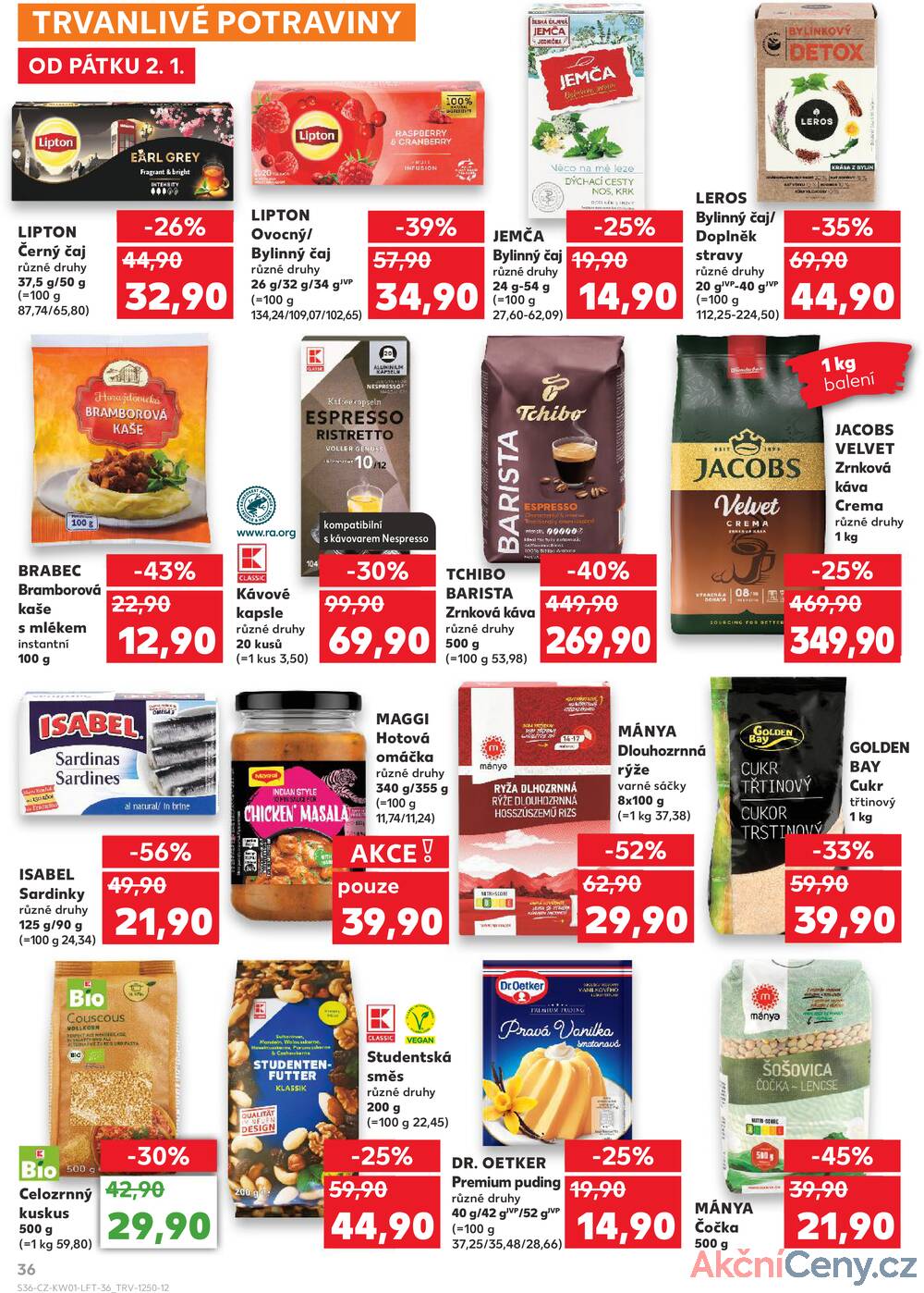 Leták Kaufland - Kaufland 2.1. - 6.1. - Kaufland - Chomutov - Otvice - strana 36