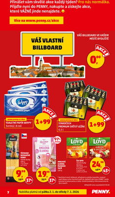 Penny Market od 2.1. do 7.1.2026