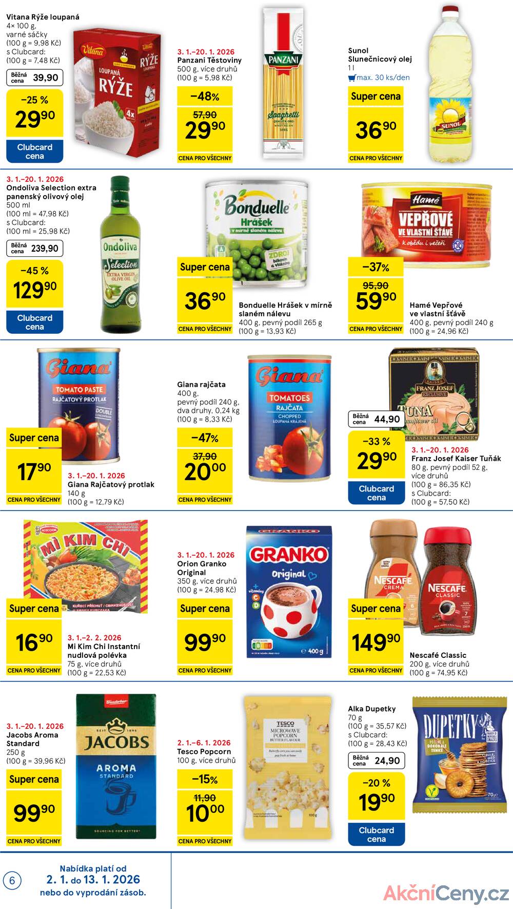 Leták Tesco - Tesco supermarkety od 2.1. do 6.1.2026 - strana 6