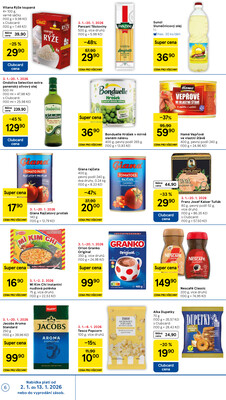 Tesco supermarkety od 2.1. do 6.1.2026