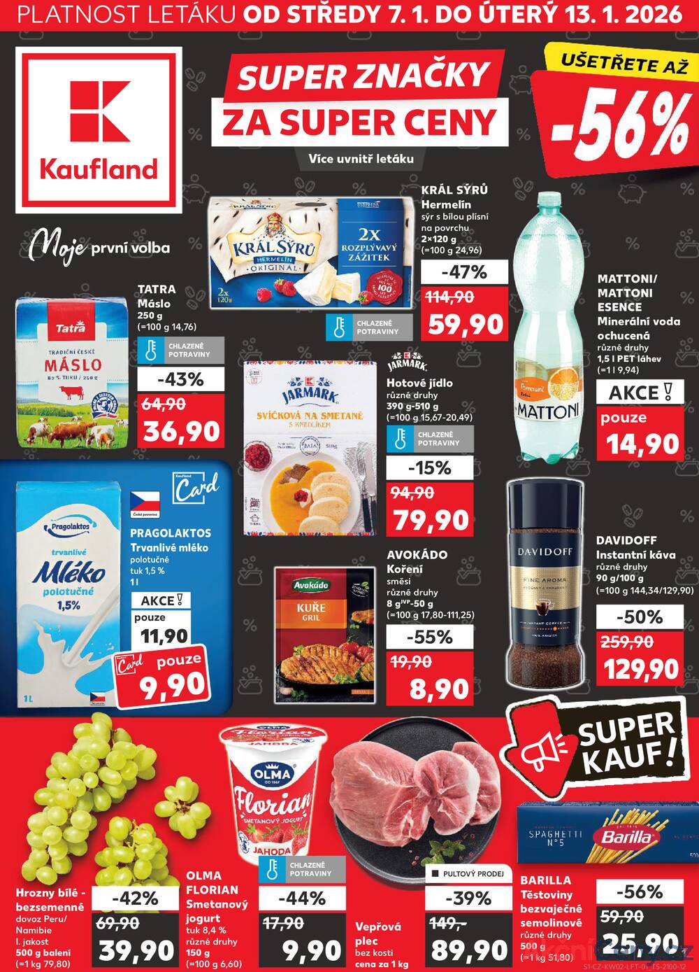 Leták Kaufland - Kaufland 7.1. - 13.1. - Kaufland - Olomouc - Štursova - strana 1