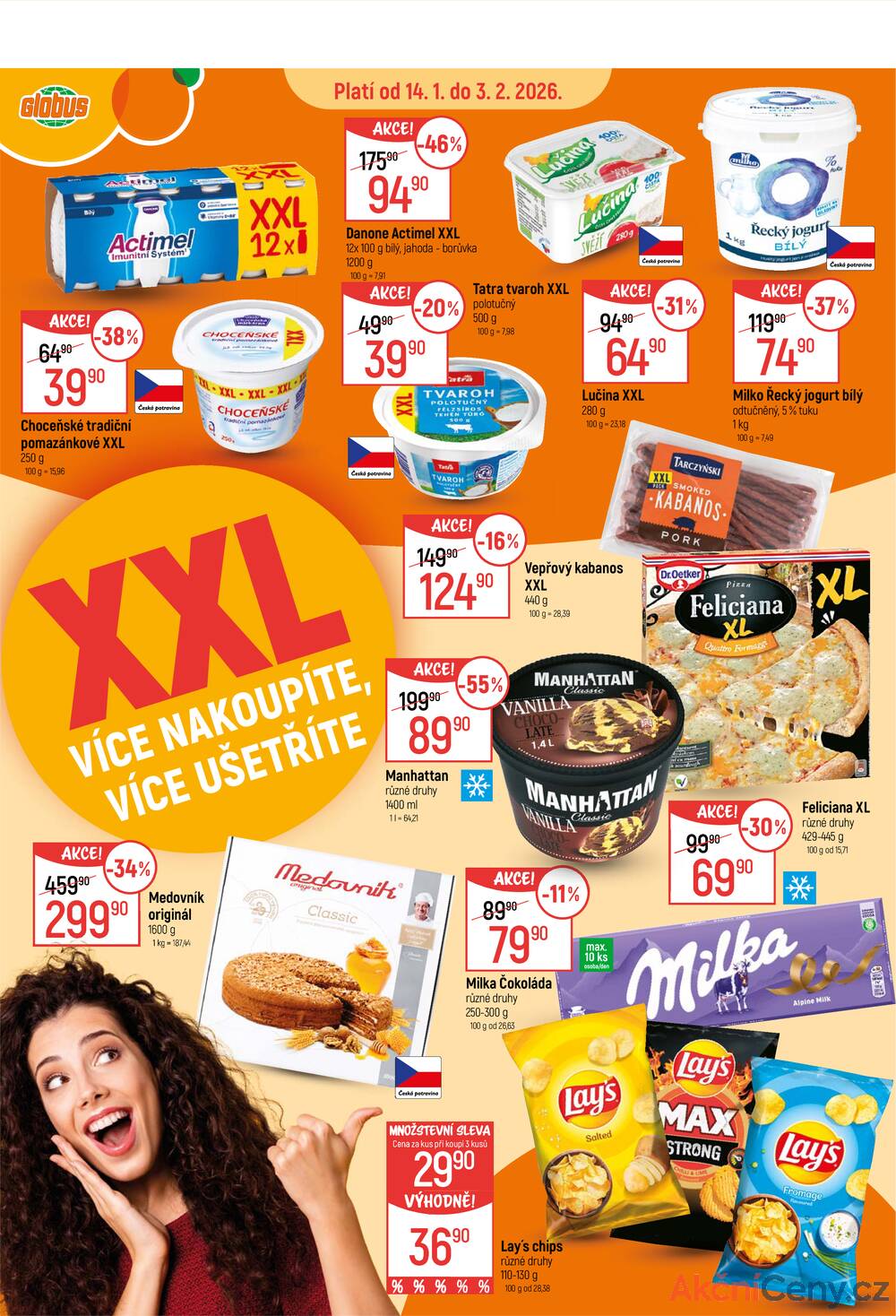 Leták Globus - Akční leták Globus 14.1. - 3.2.2026 - Globus Pardubice - strana 1