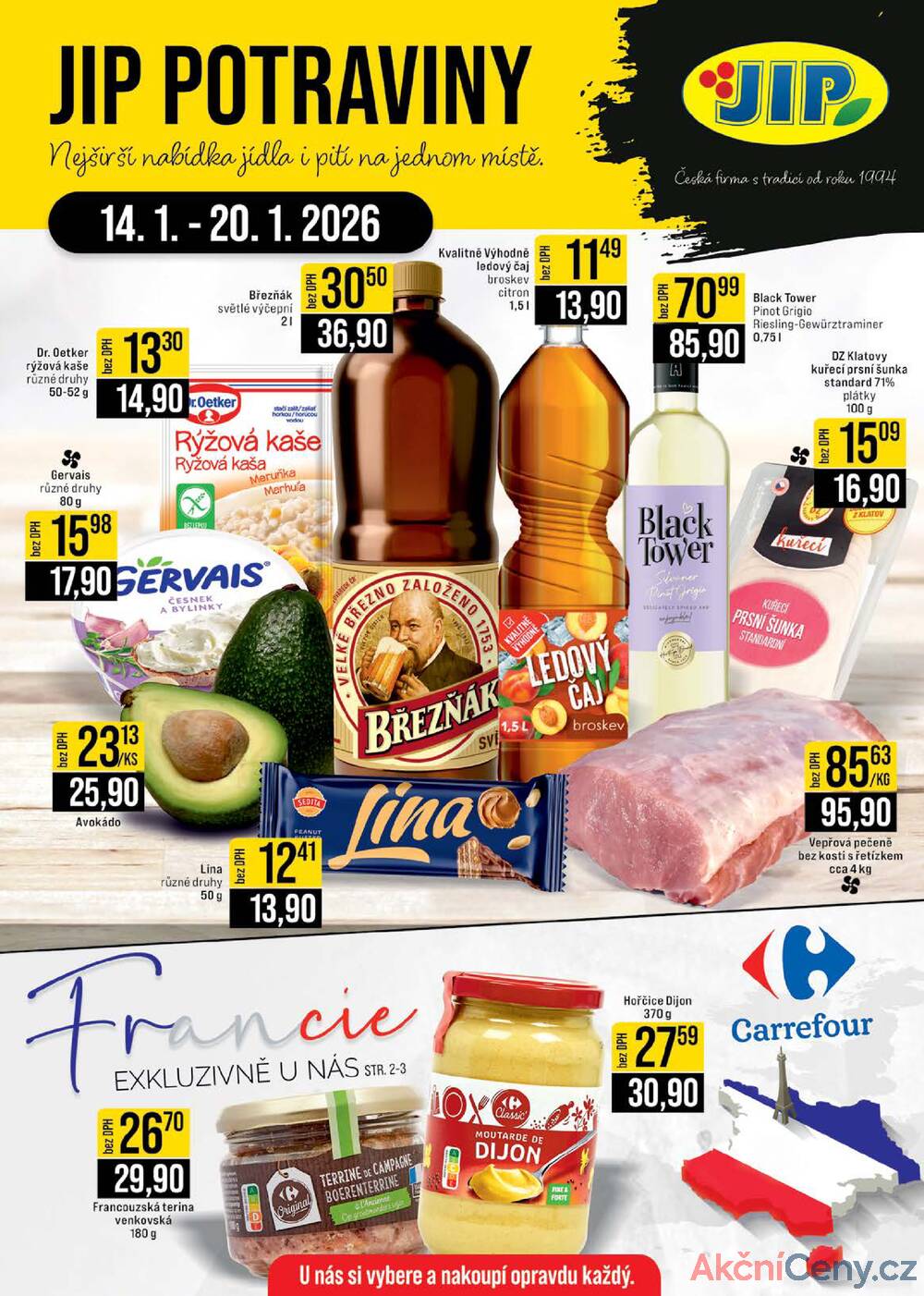 JIP Cash & Carry České Budějovice, Most, Náchod, Polička, Sušice a Svoboda nad Úpou od 14.1. do 20.1.2026