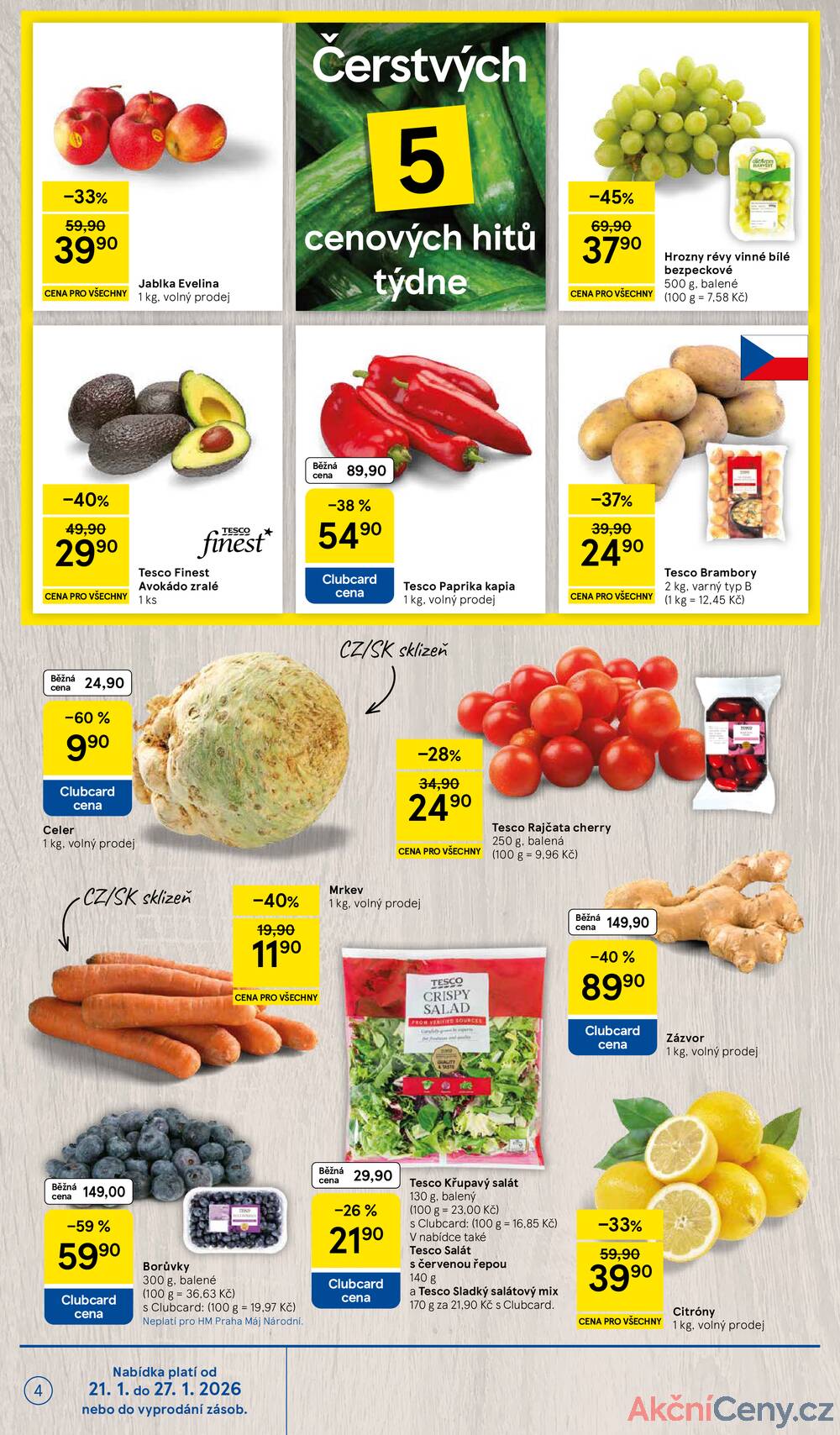 Tesco malé hypermarkety od 21.1. do 27.1.2026