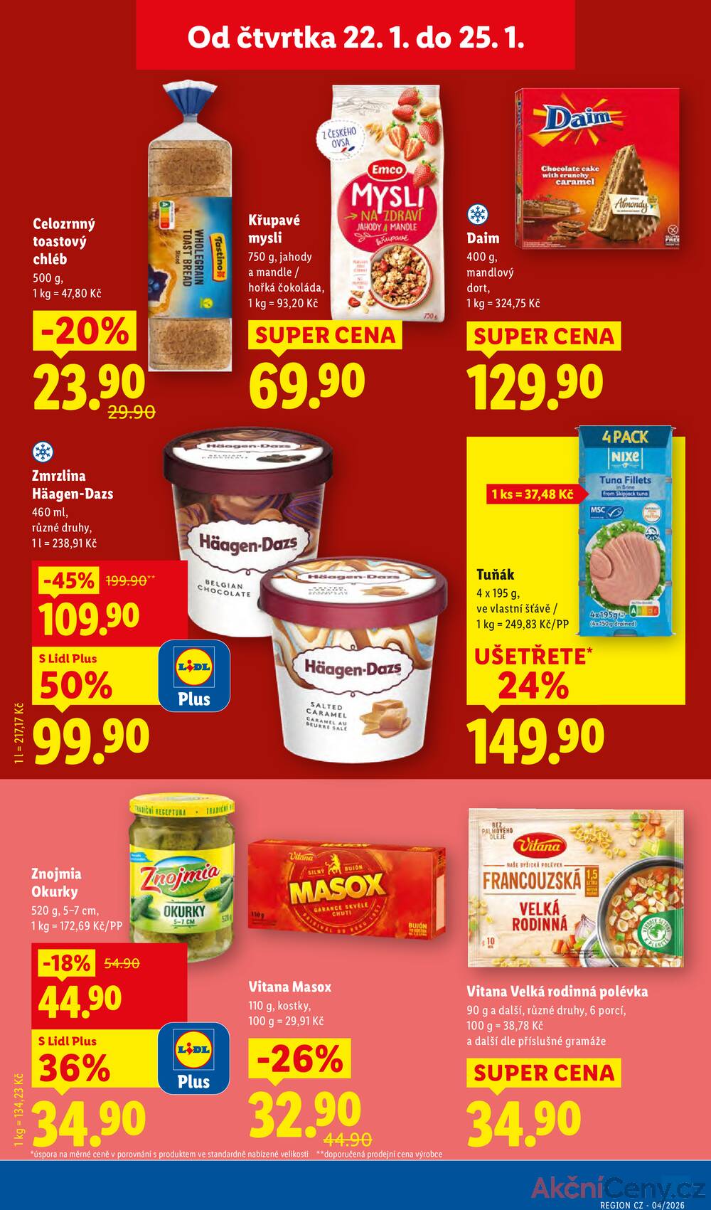 Lidl Čtvrtek od 22.1. do 25.1.2026
