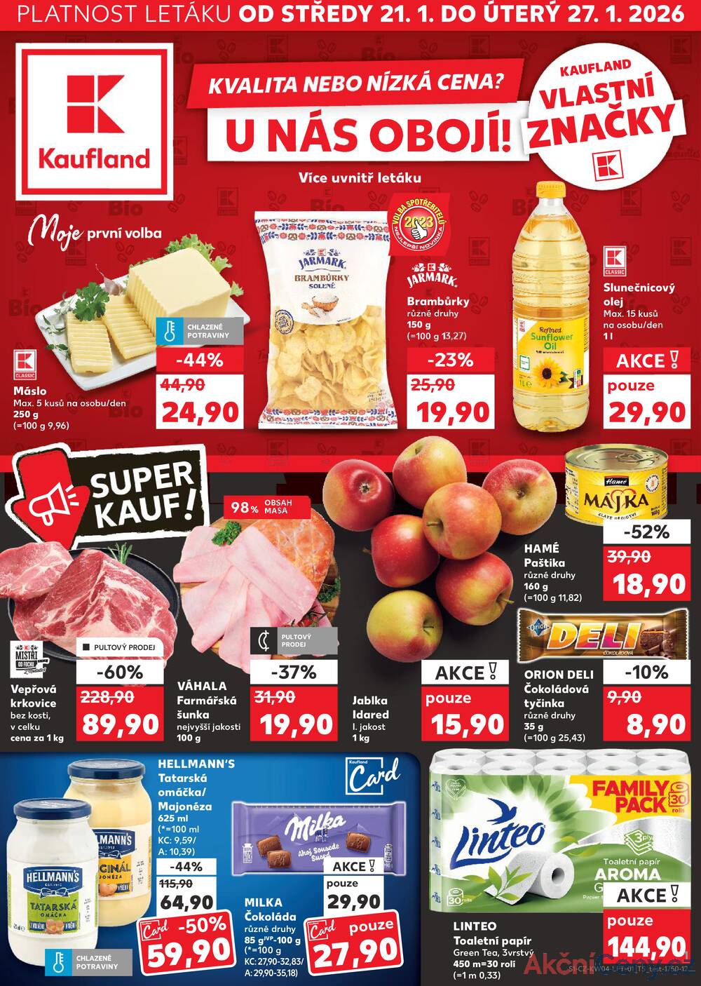 Leták Kaufland - Kaufland 21.1. - 27.1. - Kaufland - Jindřichův Hradec - strana 1