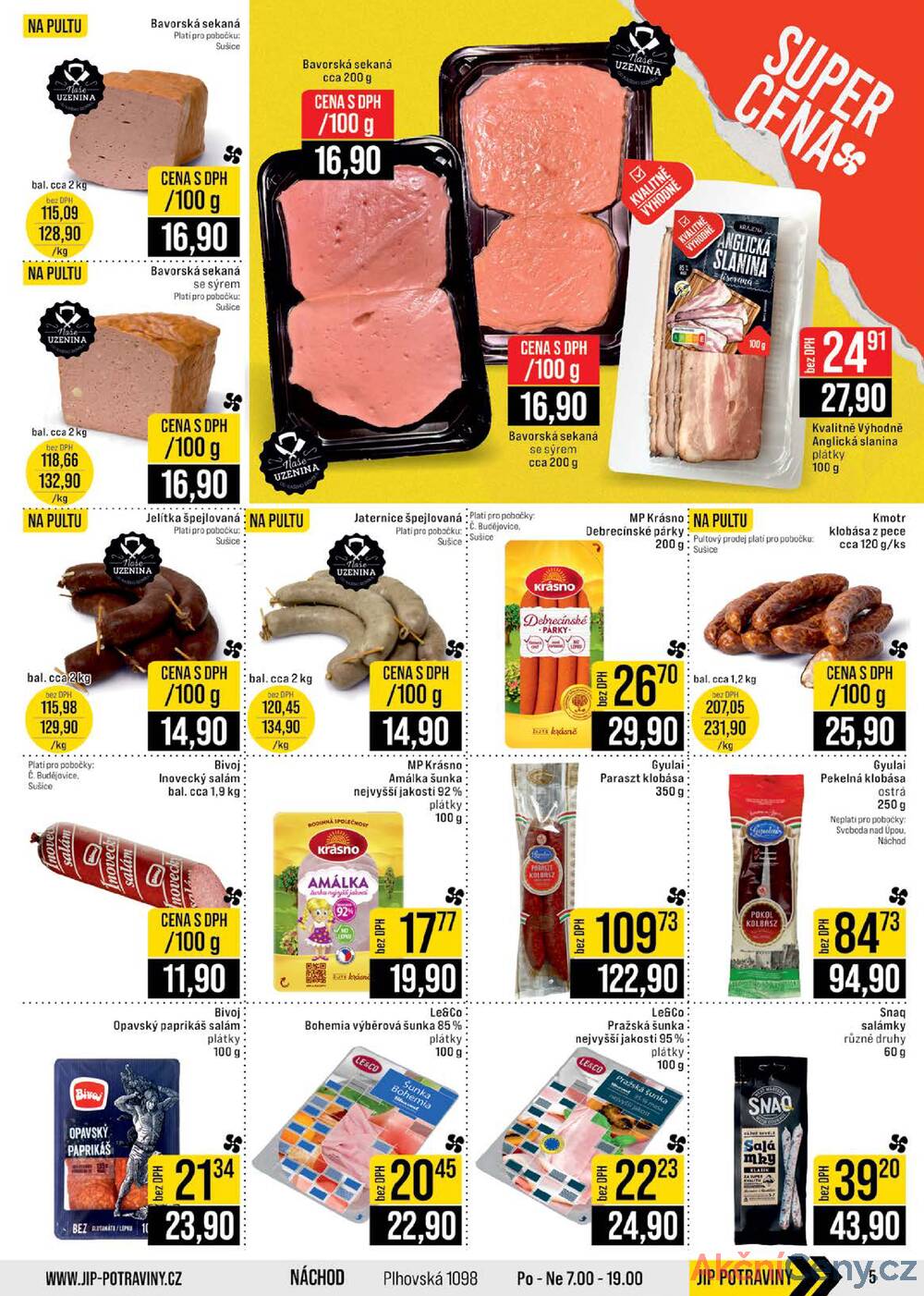 JIP Cash & Carry České Budějovice, Most, Náchod, Polička, Sušice a Svoboda nad Úpou od 21.1. do 27.1.2026