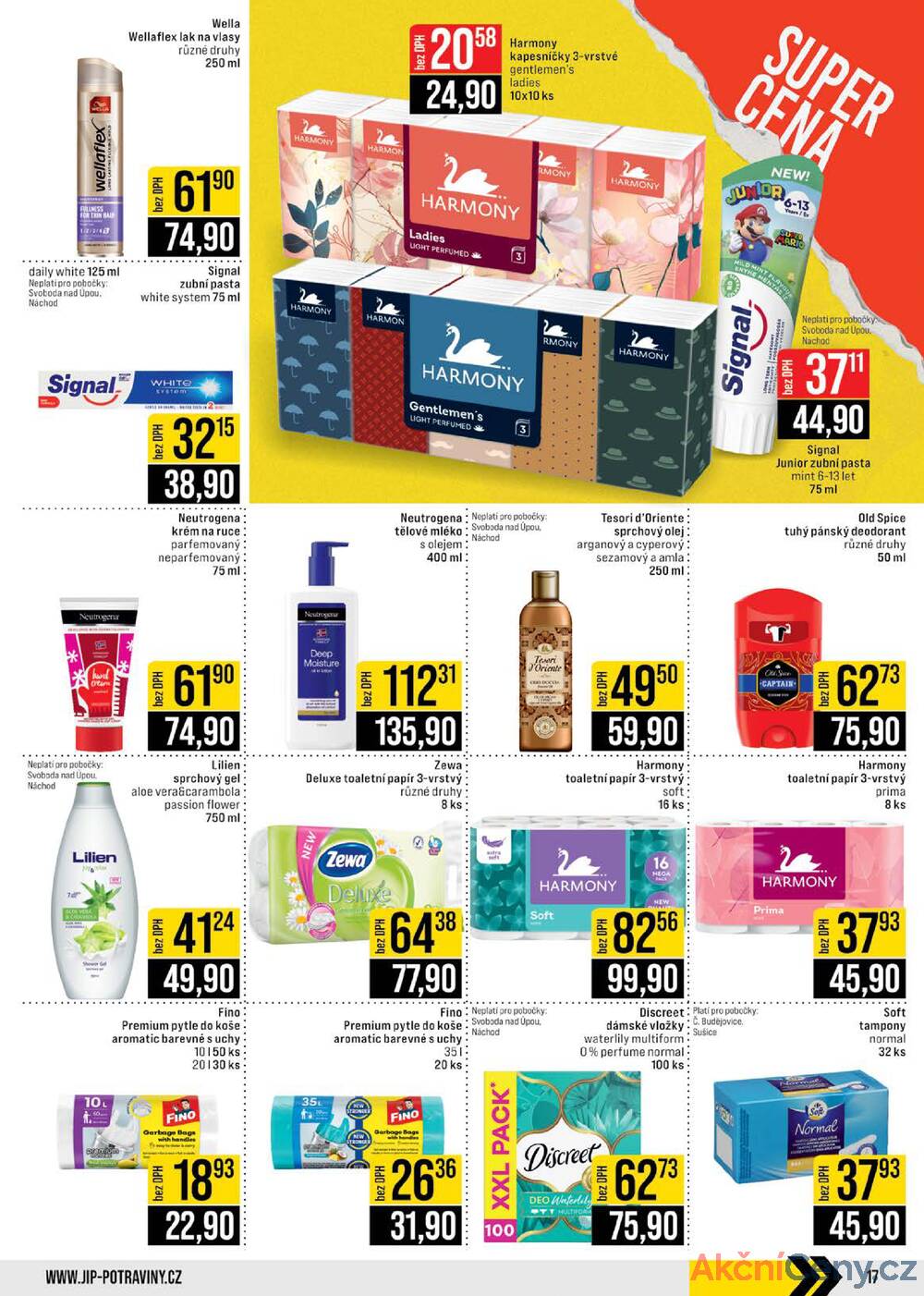 JIP Cash & Carry České Budějovice, Most, Náchod, Polička, Sušice a Svoboda nad Úpou od 21.1. do 27.1.2026