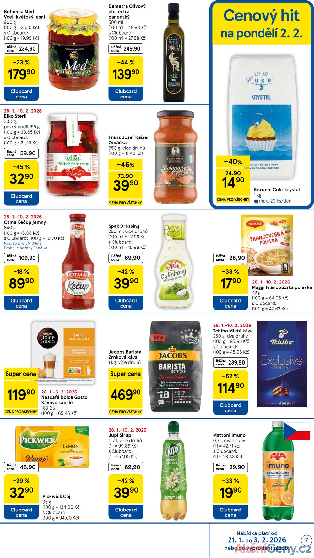 Tesco supermarkety od 28.1. do 3.2.2026