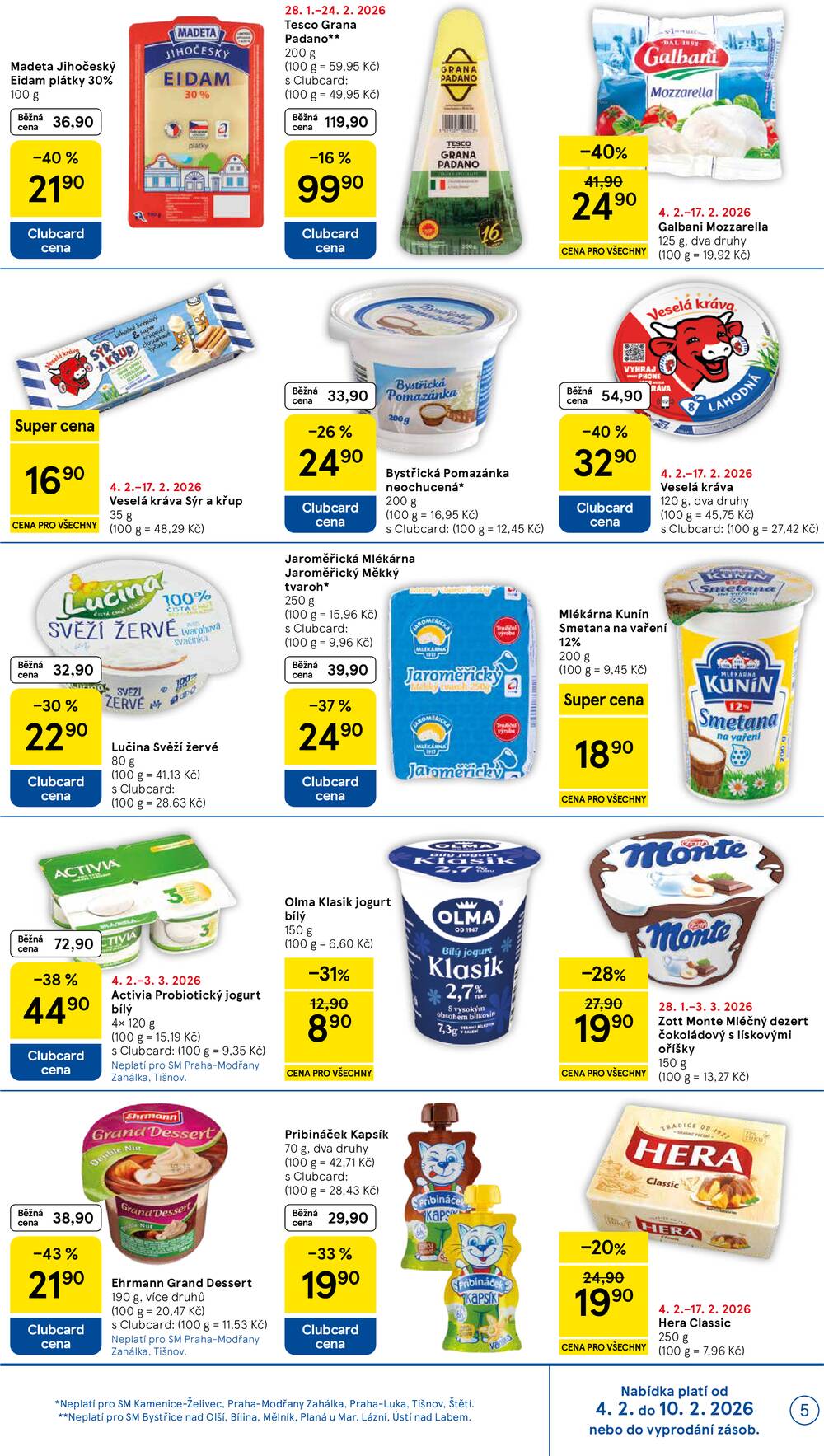 Tesco supermarkety od 4.2. do 10.2.2026