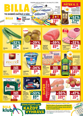 Leták BILLA malý leták od 4.2. do 10.2.2026