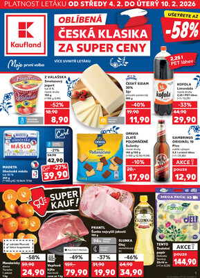 Leták Kaufland 4.2. - 10.2. - Kaufland - Chomutov - Otvice