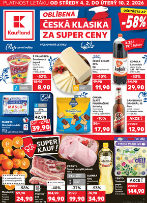 Leták Kaufland 4.2. - 10.2. - Kaufland - Znojmo (Jarošova)