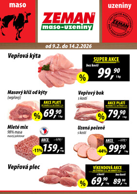 ZEMAN maso-uzeniny : 2 letáky