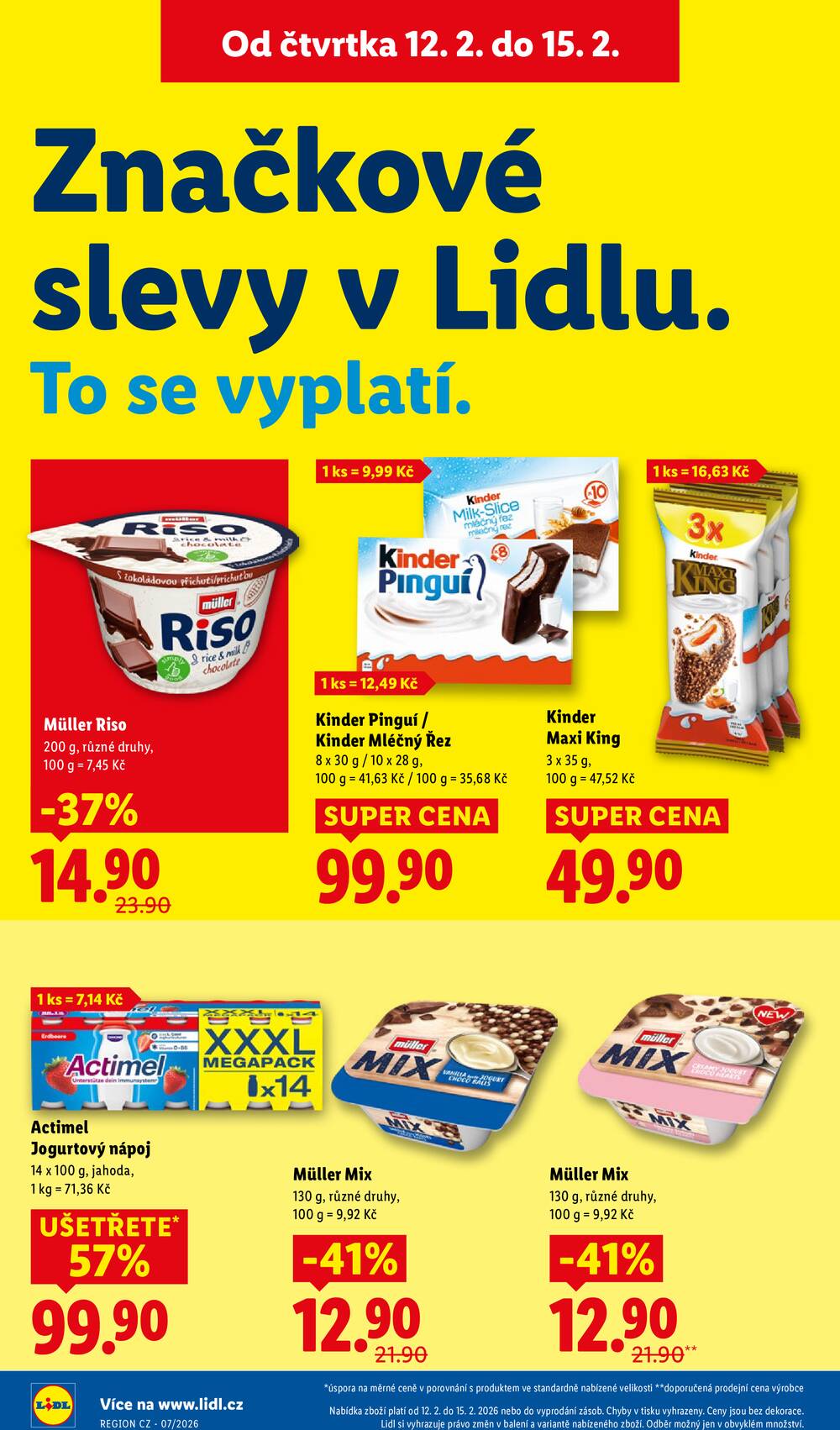 Lidl Čtvrtek od 12.2. do 15.2.2026
