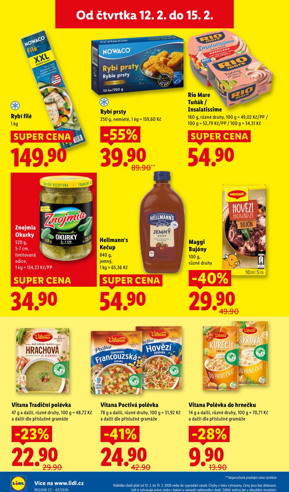 Lidl Čtvrtek od 12.2. do 15.2.2026
