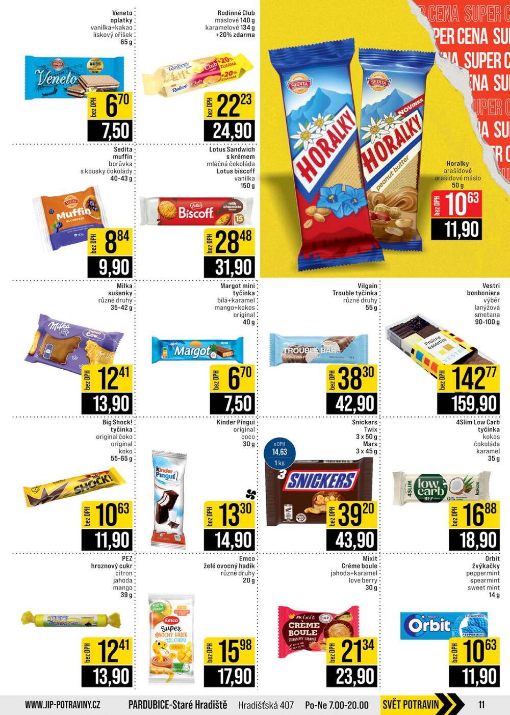 JIP Cash & Carry Brno, Praha, Ostrava, Jilemnice, Pardubice, Ostrava, Karlovy Vary, Olomouc a Zlín od 11.2. do 17.2.2026