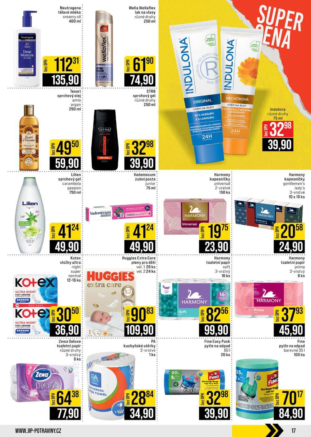 JIP Cash & Carry Brno, Praha, Ostrava, Jilemnice, Pardubice, Ostrava, Karlovy Vary, Olomouc a Zlín od 11.2. do 17.2.2026