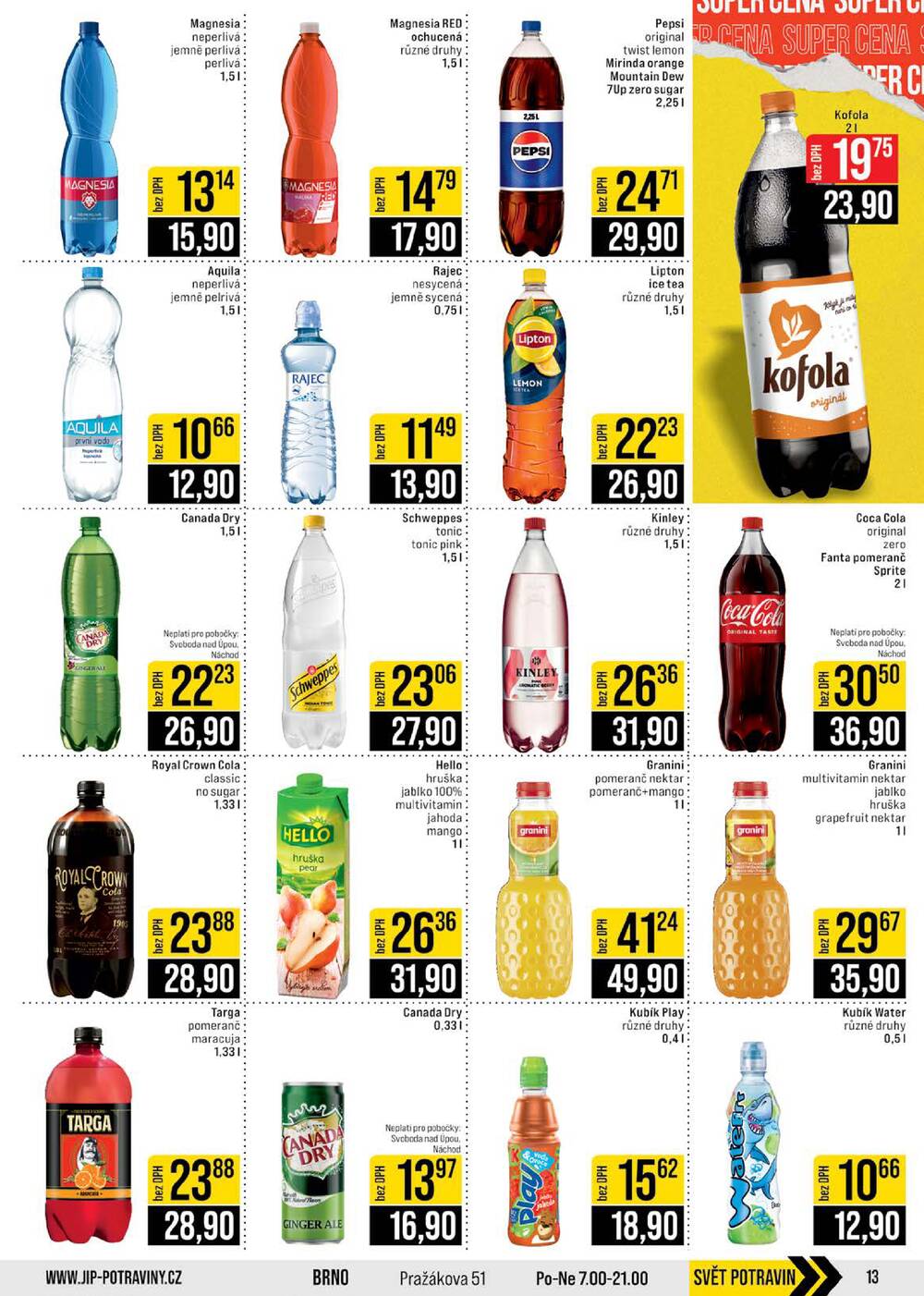 JIP Cash & Carry České Budějovice, Most, Náchod, Polička, Sušice a Svoboda nad Úpou od 11.2. do 17.2.2026