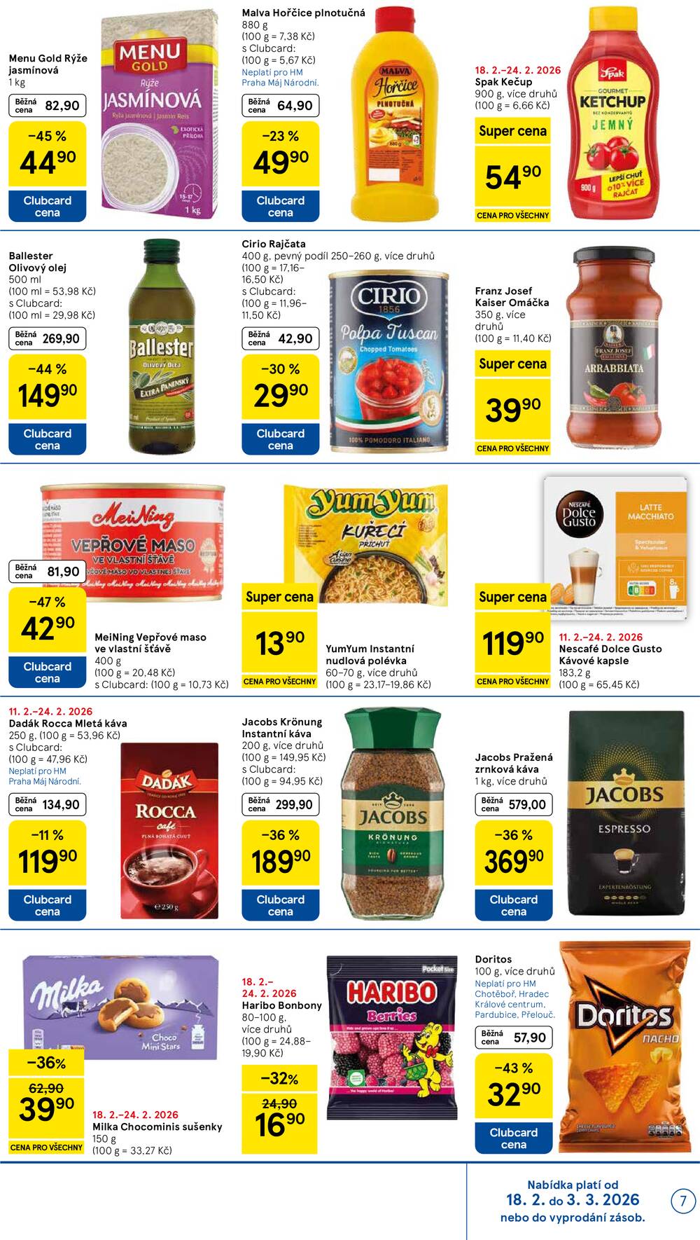 Tesco malé hypermarkety od 18.2. do 24.2.2026