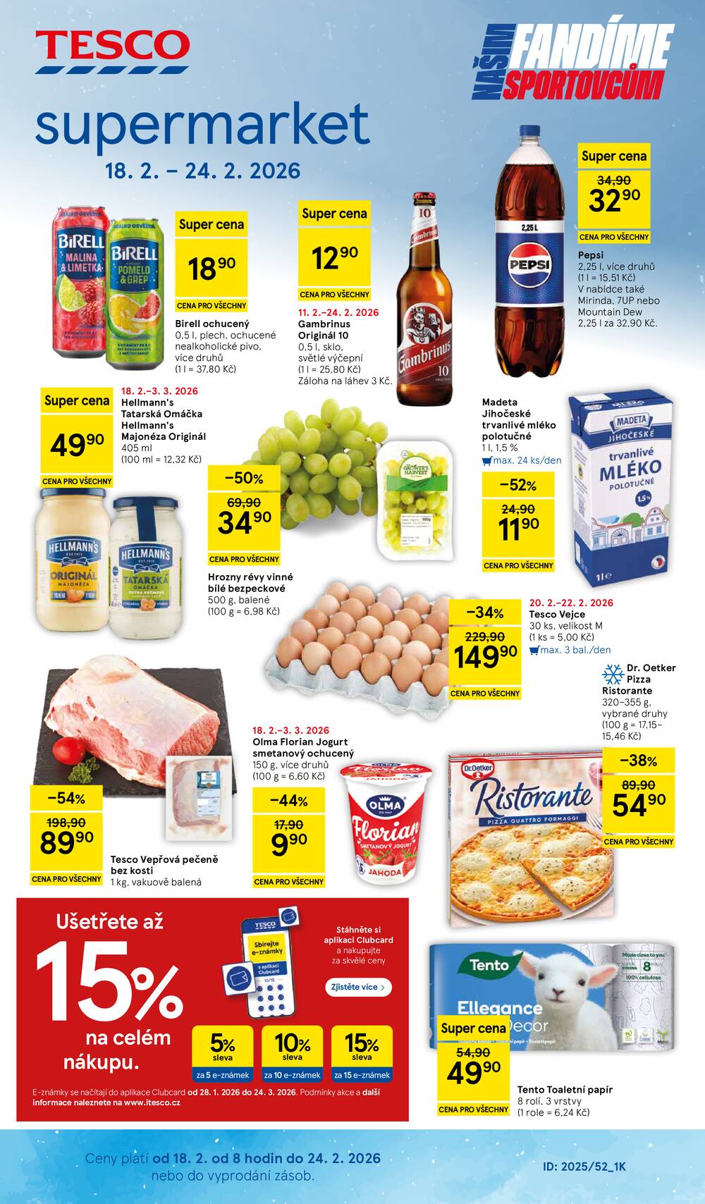 Tesco supermarkety od 18.2. do 24.2.2026