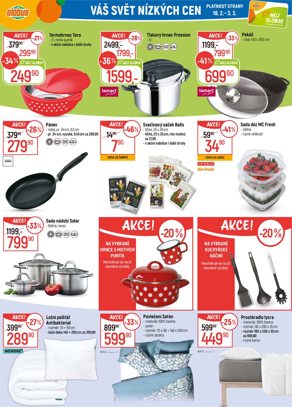 Akční leták Globus 18.2. - 24.2.2026 - Globus Praha - Čakovice