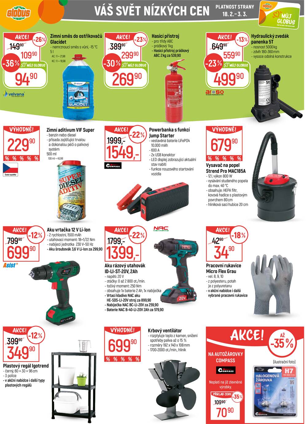 Akční leták Globus 18.2. - 24.2.2026 - Globus Praha - Čakovice
