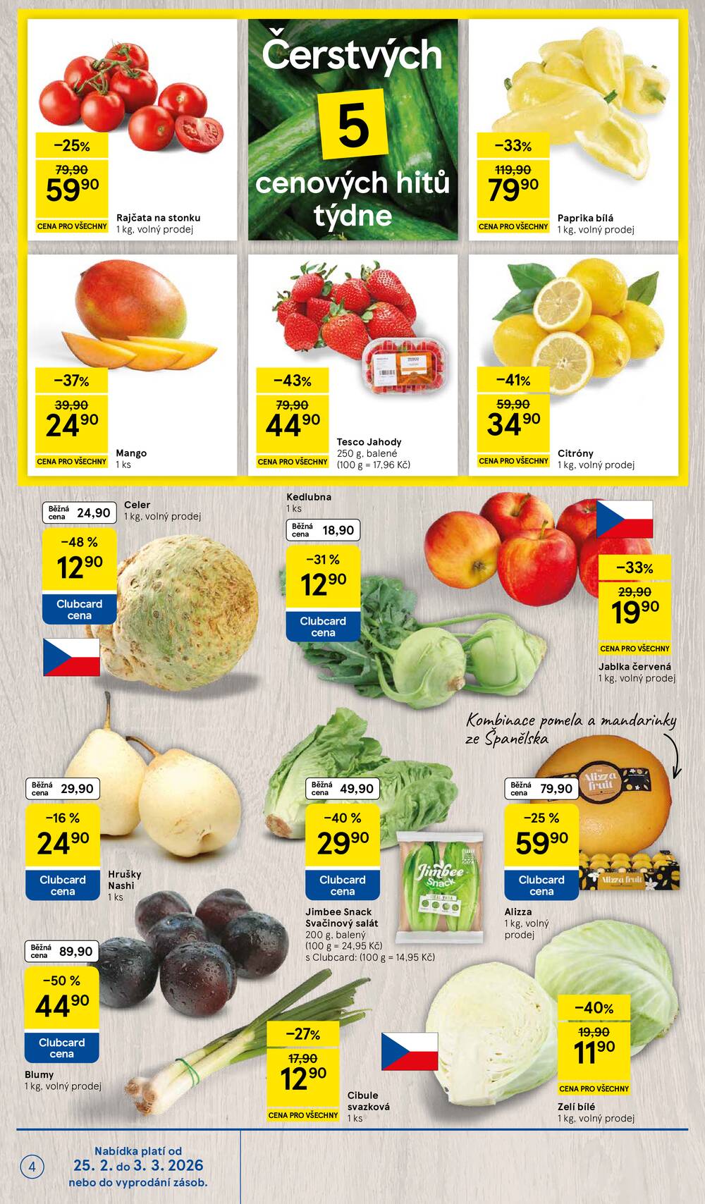 Tesco malé hypermarkety od 25.2. do 3.3.2026