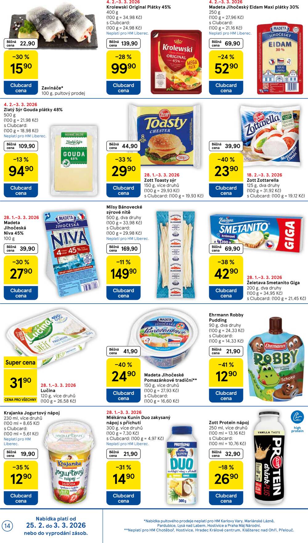 Tesco malé hypermarkety od 25.2. do 3.3.2026