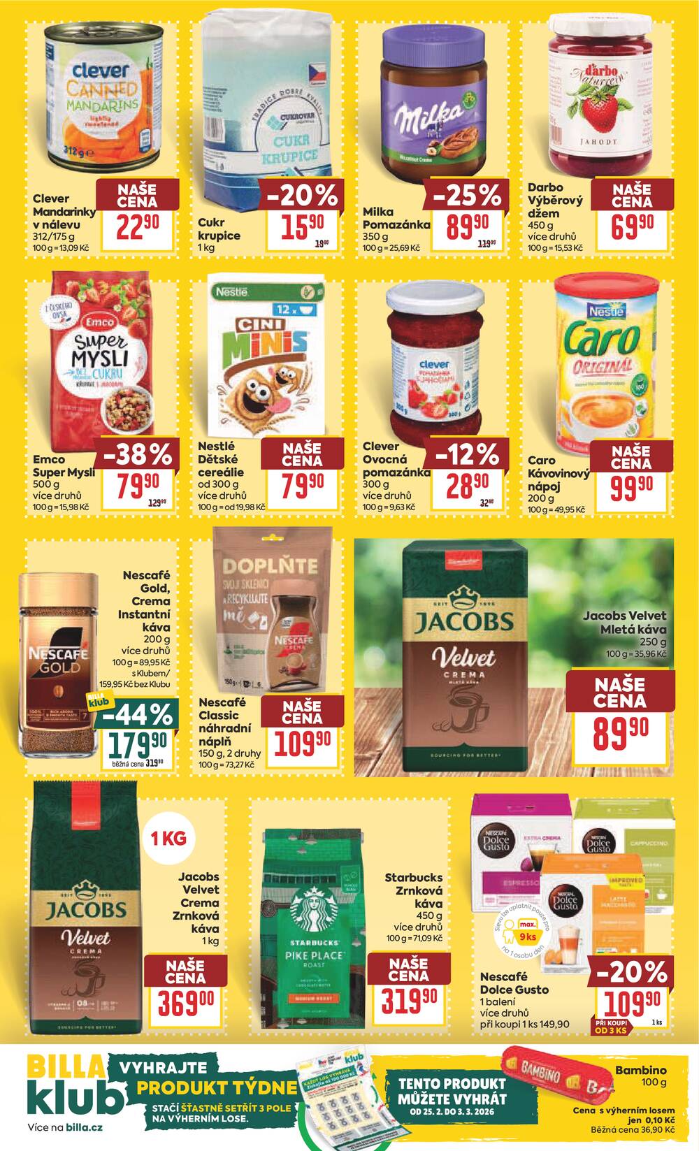 BILLA od 25.2. do 3.3.2026