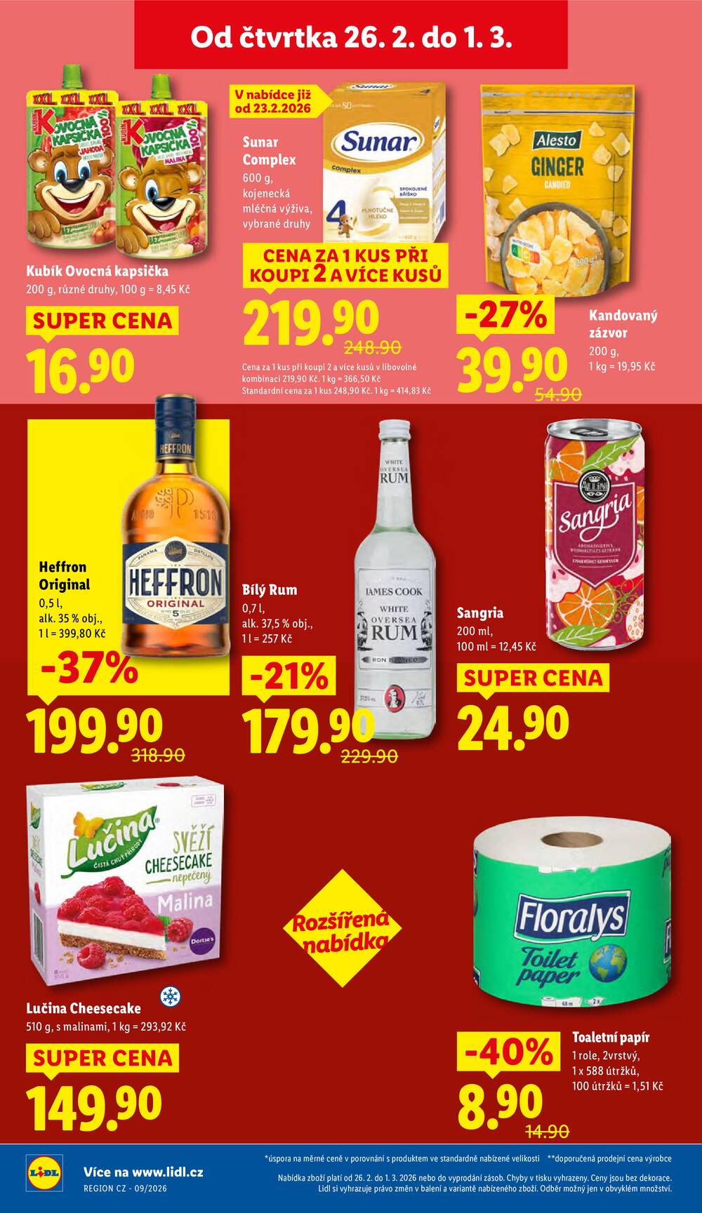 Lidl Čtvrtek od 26.2. do 1.3.2026