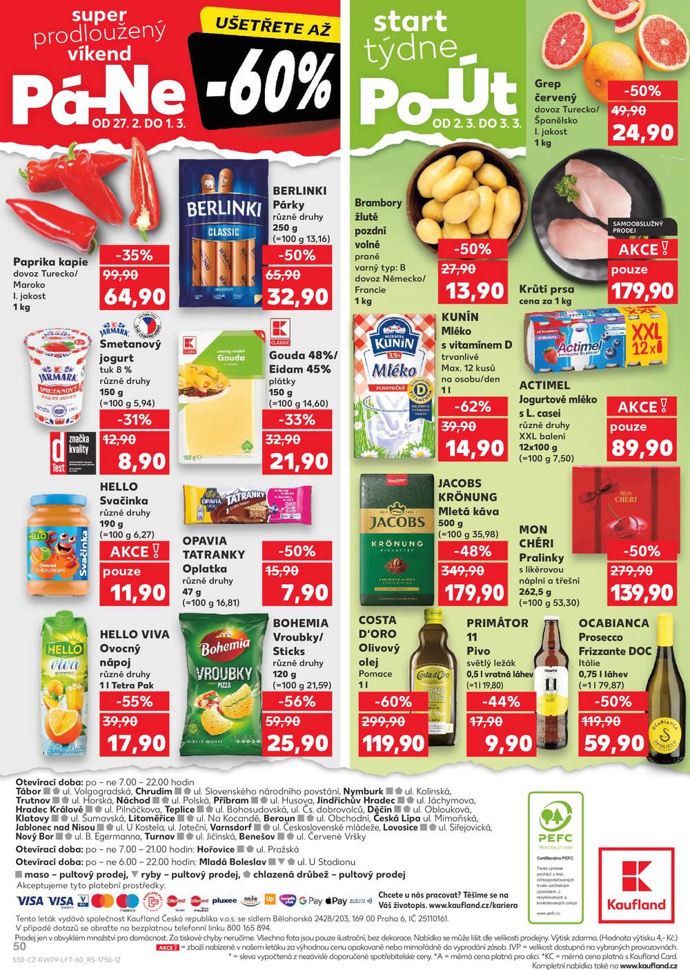 Kaufland 25.2. - 3.3. - Kaufland - Hořovice - Pražská