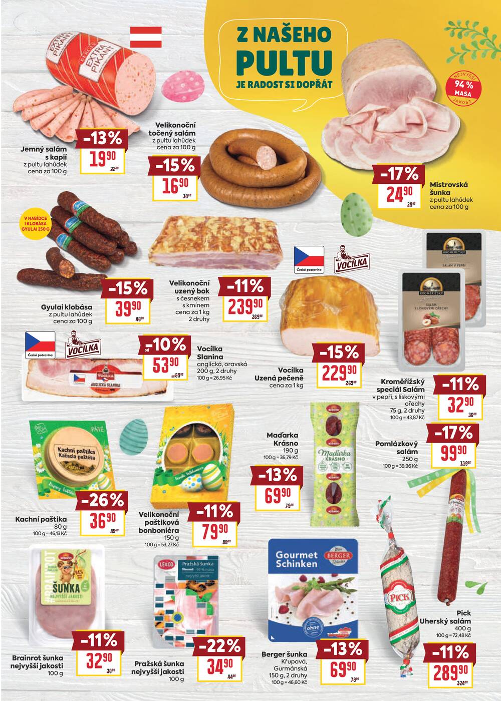 BILLA Velikonoce od 4.3. do 17.3.2026