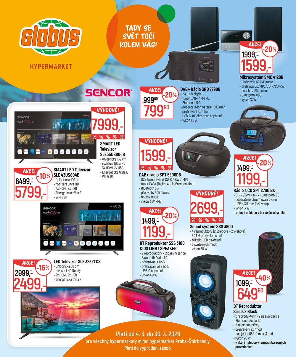 Akční leták Globus 4.3. - 30.3.2026 - Globus Praha - Zličín