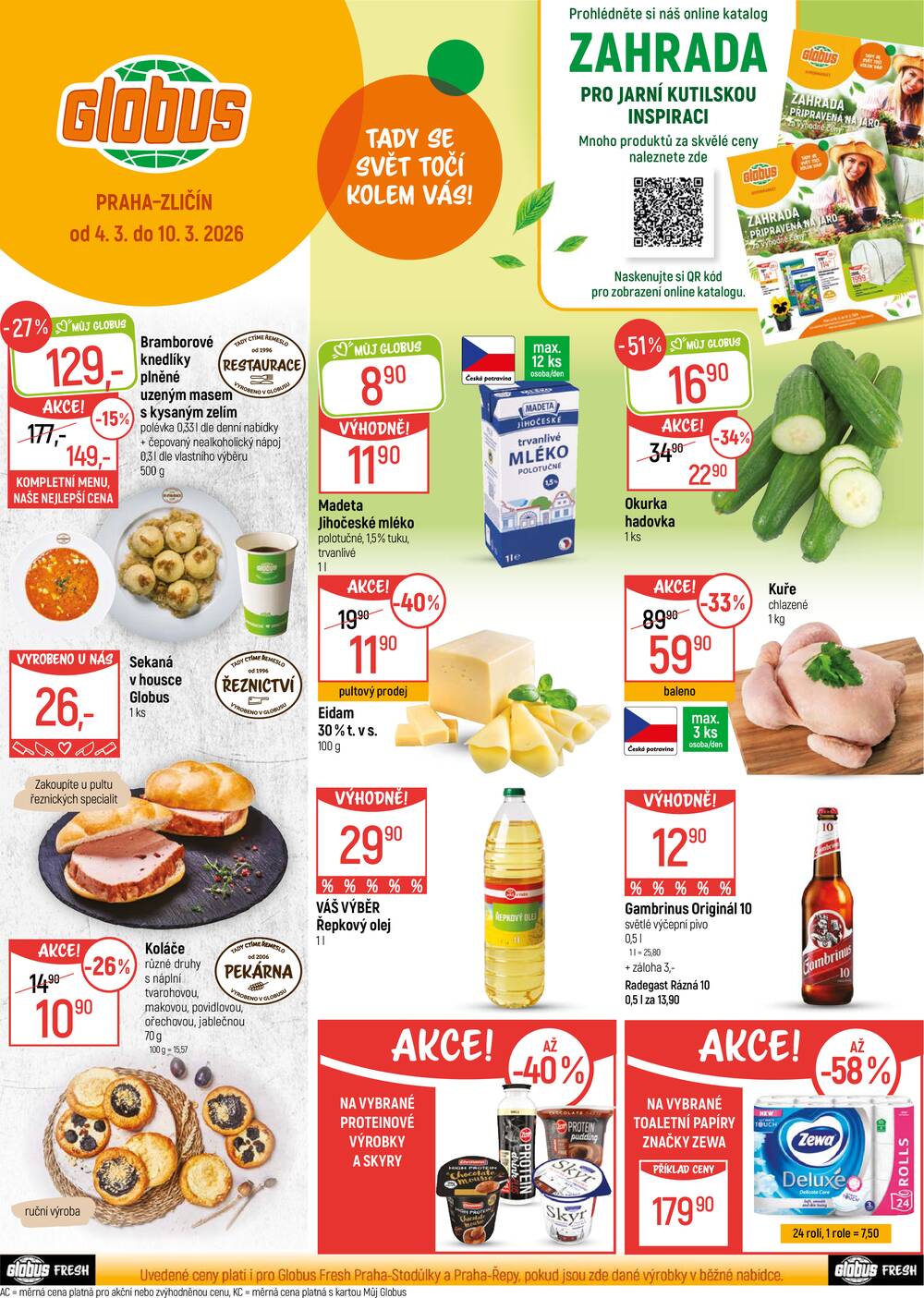 Leták Globus - Akční leták Globus 4.3. - 10.3.2026 - Globus Praha - Zličín - strana 1 Leták Globus - Akční leták Globus 4.3. - 10.3.2026 - Globus Praha - Zličín - strana 1