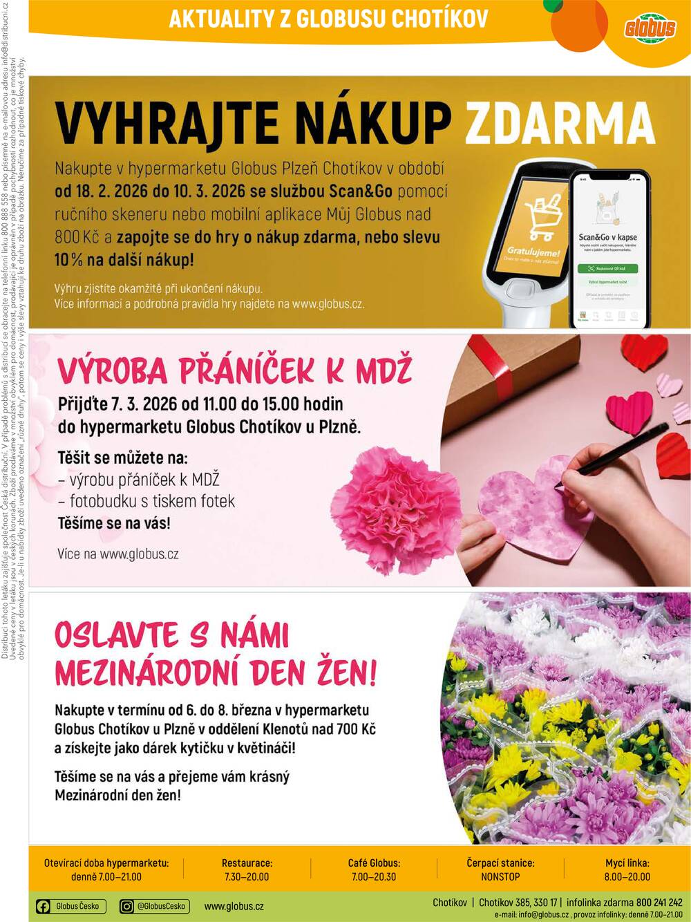 Akční leták Globus 4.3. - 10.3.2026 - Globus Chotíkov u Plzně