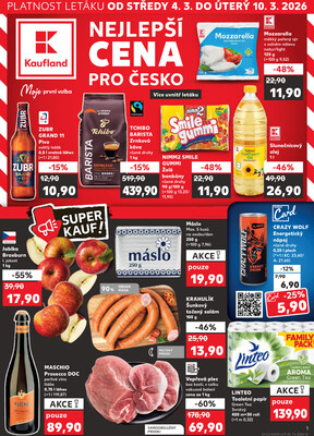 Leták Kaufland 4.3. - 10.3. - Kaufland - Ostrava - Moravská Ostrava