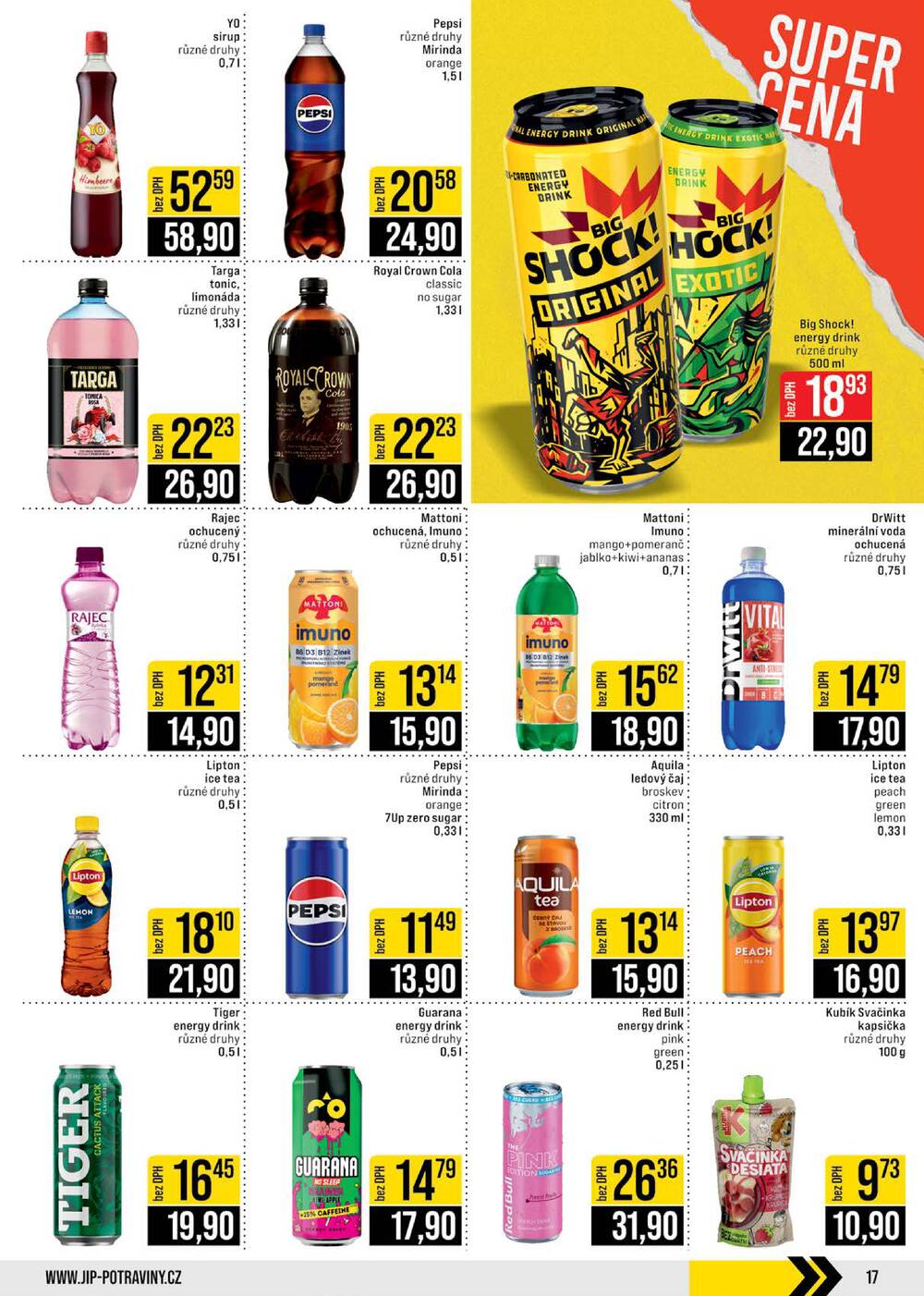 JIP Cash & Carry Brno, Praha, Ostrava, Jilemnice, Pardubice, Ostrava, Karlovy Vary, Olomouc a Zlín od 4.3. do 10.3.2026