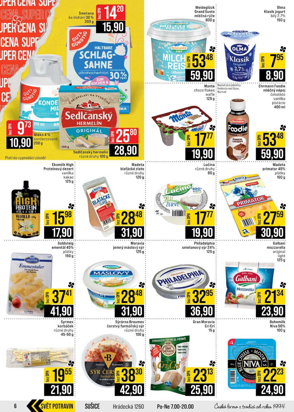 JIP Cash & Carry České Budějovice, Most, Náchod, Polička, Sušice a Svoboda nad Úpou od 4.3. do 10.3.2026