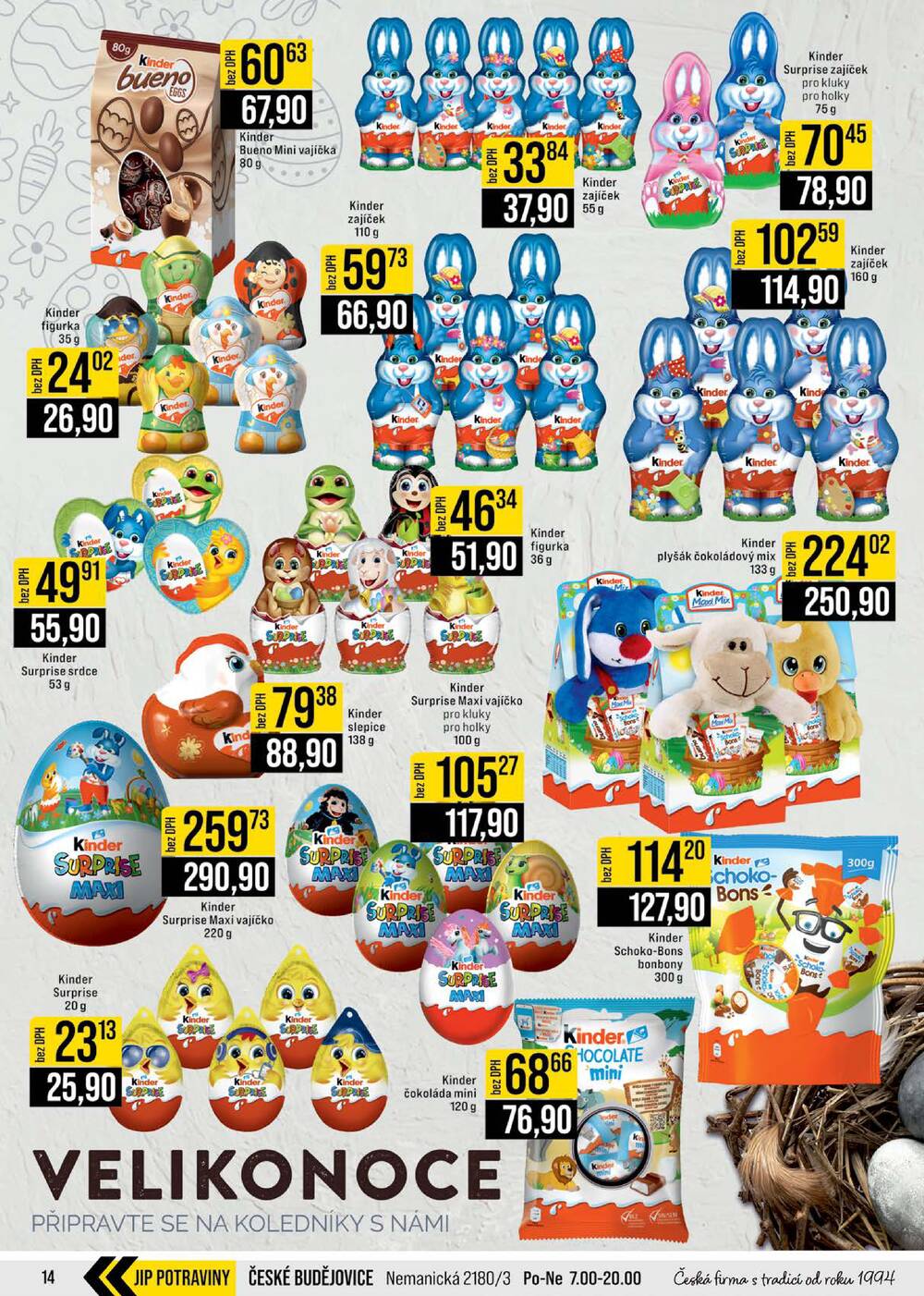 JIP Cash & Carry České Budějovice, Most, Náchod, Polička, Sušice a Svoboda nad Úpou od 4.3. do 10.3.2026