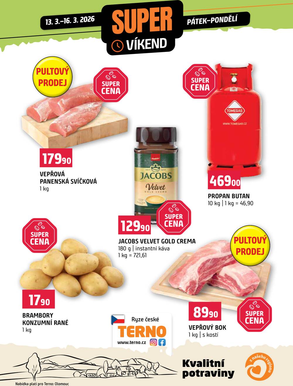 Terno Víkendová akce od 13.3. do 16.3.2026