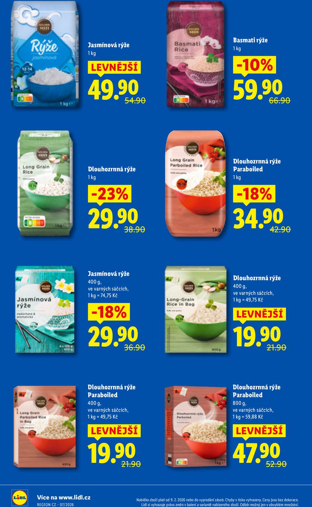 Lidl Ceny v klidu od 9.2. 