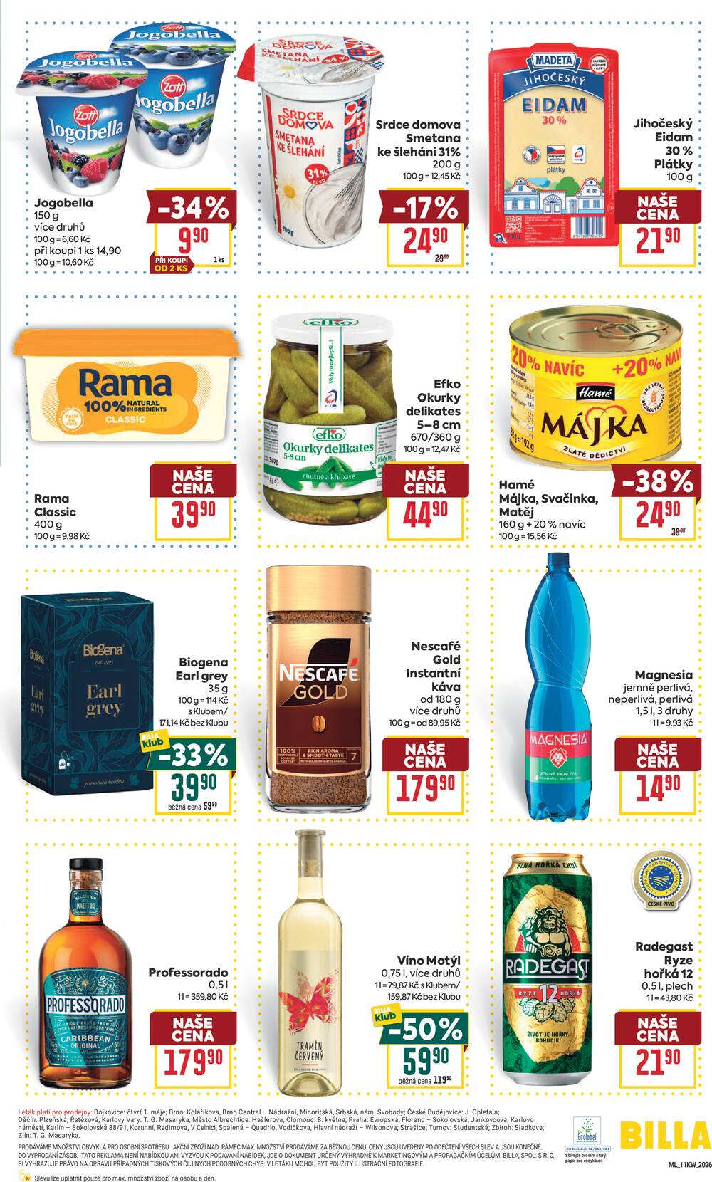 BILLA malý leták od 11.3. do 17.3.2026