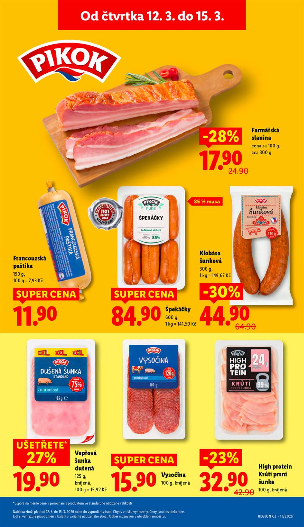 Lidl Čtvrtek od 12.3. do 15.3.2026