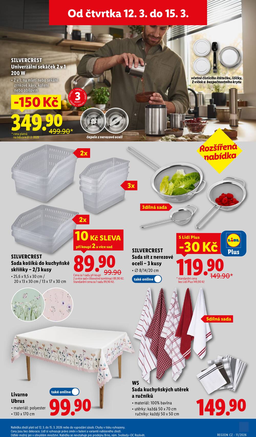 Lidl Čtvrtek od 12.3. do 15.3.2026