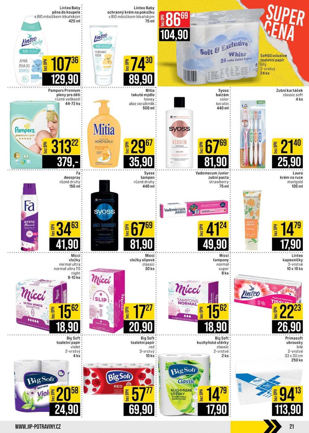 JIP Cash & Carry Brno, Praha, Ostrava, Jilemnice, Pardubice, Ostrava, Karlovy Vary, Olomouc a Zlín od 11.3. do 17.3.2026